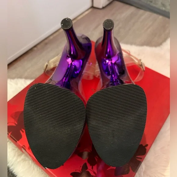 Pleaser Moon 7” Heels. Purple Chrome. - Picture 8 of 10